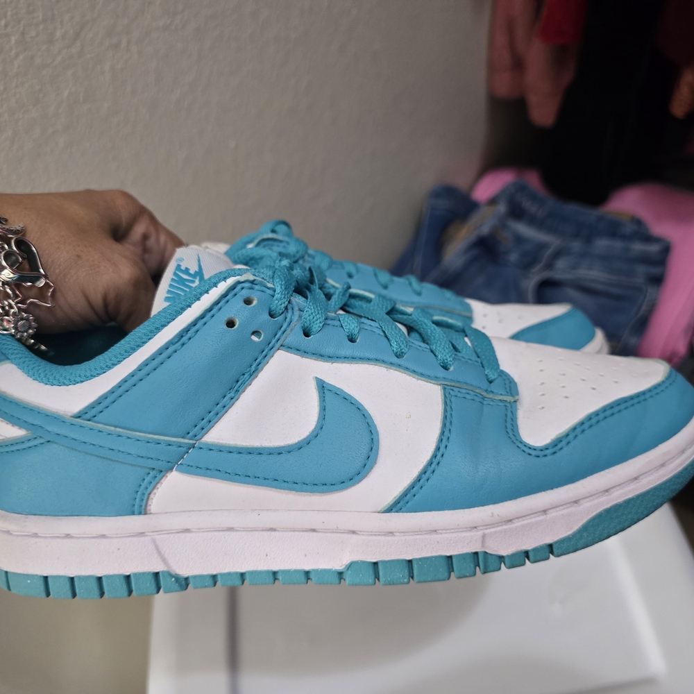 Nike Kids Teal and White Sneakers